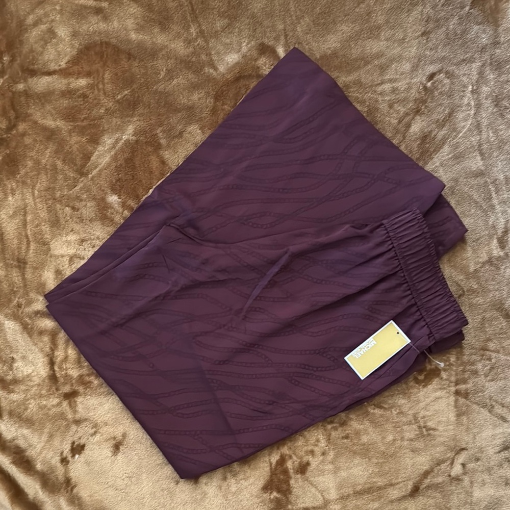 Michael Kors Purple Patterned Pants size L